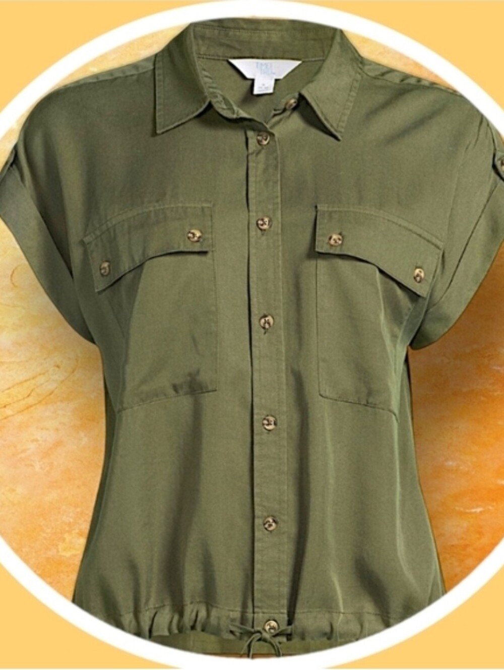 - NWOT XXL Olive Green Utility Top - Well made Quality Top